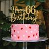 Gold Glitter Happy 67th Birthday Cake Topper, Cheers to 67 Years/67 Years Loved & Blessed, Funny 67th Birthday Party Decorations Supplies view 3