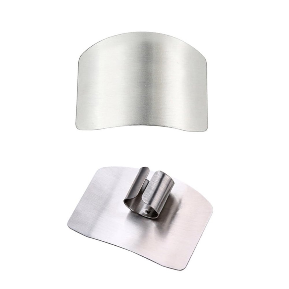 FRCOLOR 5pcs Stainless Steel Finger Hand Cutting Protection Kitchen Tool for Home Use Thumb Cover