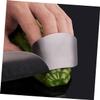FRCOLOR 5pcs Stainless Steel Finger Hand Cutting Protection Kitchen Tool for Home Use Thumb Cover view 3