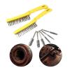 Csnbfiop Stainless Steel Brush Set Long Handled Scratch Brushes Multipurpose For Cleaner Welds And Removing Rust view 2