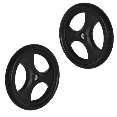 12"/16" Wheelchair Replacement Rear Wheel, Manual Wheelchair Rear Wheels Assembly, Solid Non-Inflatable Tires Wheelchair Accessories, Bearing 12mm(1/2")(16inch)