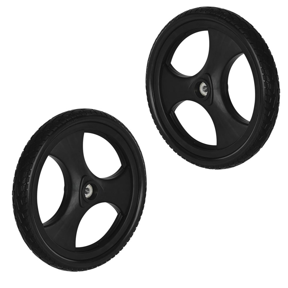12"/16" Wheelchair Replacement Rear Wheel, Manual Wheelchair Rear Wheels Assembly, Solid Non-Inflatable Tires Wheelchair Accessories, Bearing 12mm(1/2")(16inch)