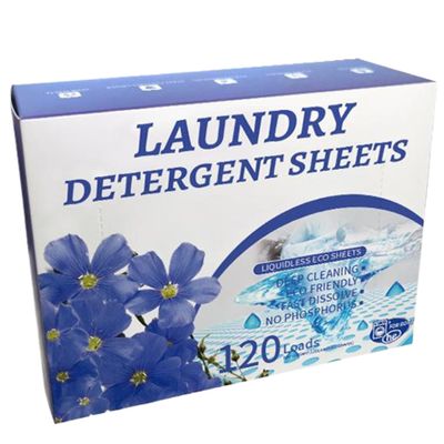 Pineeseatile Laundry Sheets Detergent Laundry Sheets, 120PCS/Box Eco-Friendly Water Soluble Laundry Sheets Detergent, Fresh Linen Scents Liquidless Laundry Detergent for Dorm Travel Camping