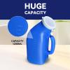 1200ml Male Urinal Bottle,Reusable Urinal Pee Bottle for Men with Lid,Portable Pee Bottle,Lightweight, Secure Cap, Measuring Scale, Easy Grip Handle, Medical Grade Plastic,Easy to Use  (White) view 4