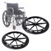 Wheelchair Rear Wheels Replacement Set Of Set Of 2 20in 22in 24in Wheelchair Wheel, Integrally Formed Solid Polyurethane Tire Wheelchair Wheel, With Bearings, Handrim And Threaded Stem(20in(51cm)*13/8 view 1