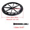 Wheelchair Rear Wheels Replacement Set Of Set Of 2 20in 22in 24in Wheelchair Wheel, Integrally Formed Solid Polyurethane Tire Wheelchair Wheel, With Bearings, Handrim And Threaded Stem(20in(51cm)*13/8 view 2