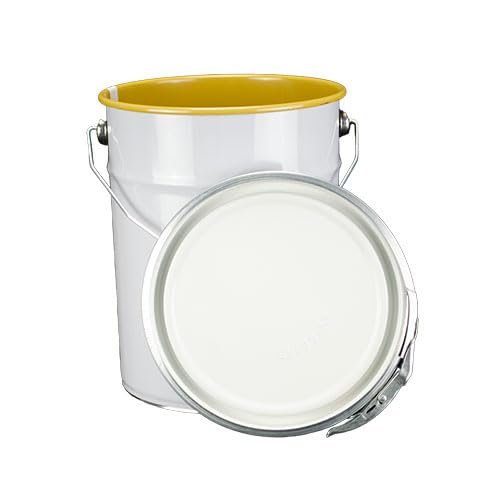 ITP Packaging 5 Litre Metal Tin Pail Bucket Drum Tub with Lid & Ring Closure UN Approved Lacquered Interior for Water Based Products (1)