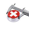 WHJYYXDE Round Pill Box 2.0x2.0x0.7 in Mini Travel Medicine Pill Organizer Box for Travel, Light to Carry Swiss Flag Printing view 4