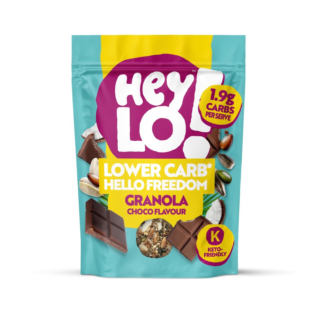 Heylo Keto Breakfast Cocoa Crunch Granola -360G - ONLY 1.7 Gram Carb per Serving - Low Carb Keto Cereal. (360g, Cocoa)