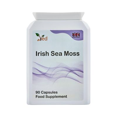 VED Organic Irish Sea Moss (Chrondrus crispus) 1200 mg 90 Vegan Capsules (45 Days Supply)
