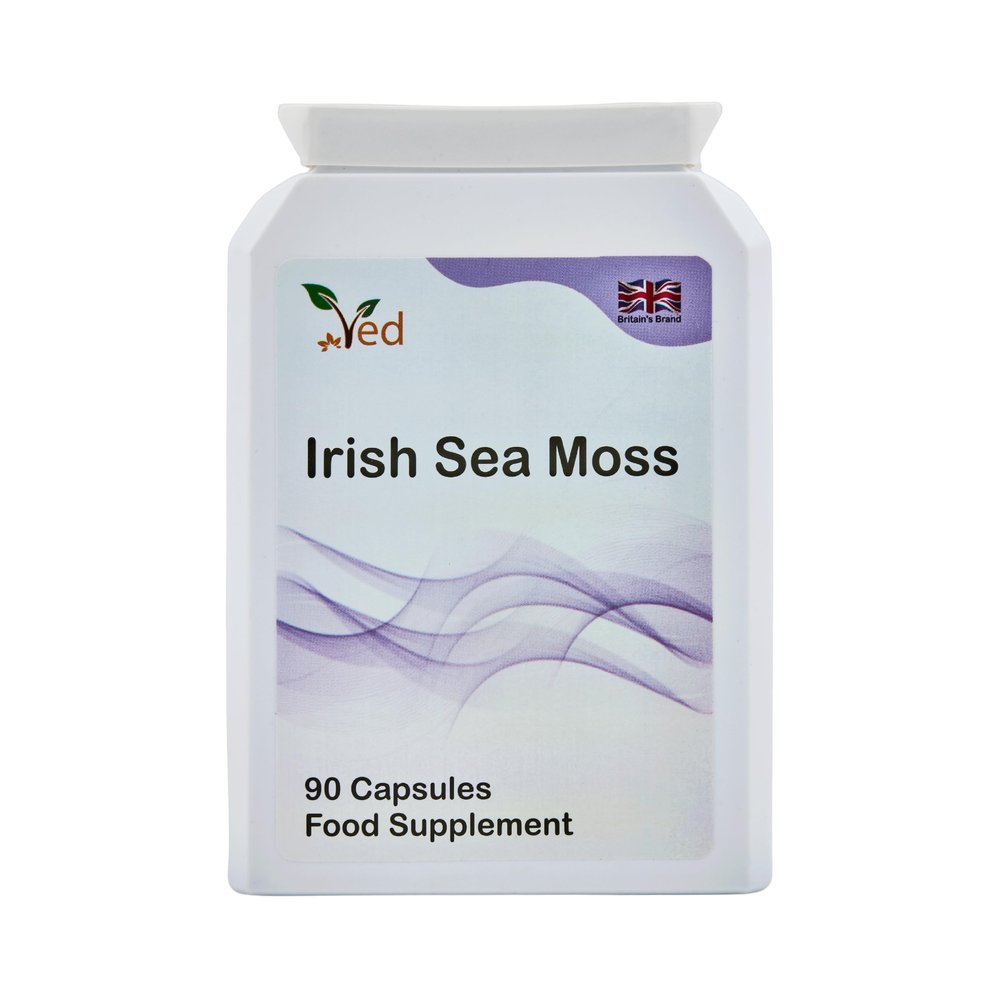 VED Organic Irish Sea Moss (Chrondrus crispus) 1200 mg 90 Vegan Capsules (45 Days Supply)