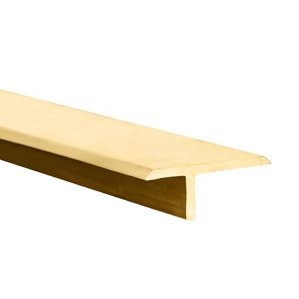 CMYUN Flat T-Shaped Brass Threshold Strip Gold, Extra Narrow Doorway Transition Strips Wood to Tile, Stair Wall Edging Trim Transition Bar, Joins Floor Gap(29x11mm(1.14x0.43 in))