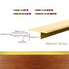 CMYUN Flat T-Shaped Brass Threshold Strip Gold, Extra Narrow Doorway Transition Strips Wood to Tile, Stair Wall Edging Trim Transition Bar, Joins Floor Gap(29x11mm(1.14x0.43 in)) view 2