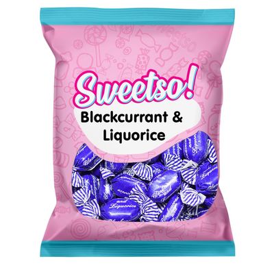 Sweetso Blackcurrant & Liquorice Hard Boiled Classic Retro Pick and Mix Sweets (1KG (1000g))