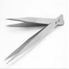 2 Pack Ultra-Fine High Precision Stainless Steel Tweezers Thick Tip Curved Head Flat Head Tweezers Straight Tweezers Electronic Repair Clips (silvery,ST-12(135mm)) view 2