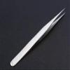 2 Pack Ultra-Fine High Precision Stainless Steel Tweezers Thick Tip Curved Head Flat Head Tweezers Straight Tweezers Electronic Repair Clips (silvery,ST-12(135mm)) view 3
