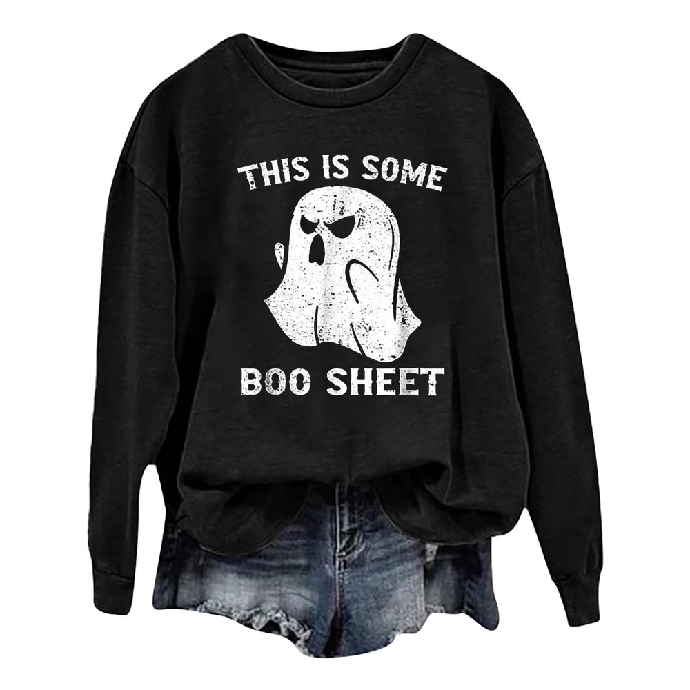 halloween shirts for women novelty print holiday funny graphic sweatshirt funny tees pumpkin autumn pumpkin leopard stripe t-shirts halloween top costumes for women autumn womens