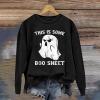 halloween shirts for women novelty print holiday funny graphic sweatshirt funny tees pumpkin autumn pumpkin leopard stripe t-shirts halloween top costumes for women autumn womens view 2