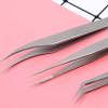 2 Pack Ultra-Fine High Precision Stainless Steel Tweezers Thick Tip Curved Head Flat Head Tweezers Straight Tweezers Electronic Repair Clips (silvery,ST-14(120mm)) view 4