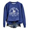 halloween shirts for women witch casual tees long sleeve autumn clothes 2024 pullover tops witch skeleton novelty print ghost pumpkin sweatshirts casual halloween costumes for women 2024 view 1
