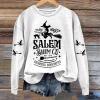 WILLBEST halloween t shirts for women halloween vintage print crewneck loose pumpkins crewneck blouse autumn pullover party vintage print womens costumes view 2