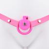Male Flat Cage with Sounding Rod and 4 Different Size Rings, Lightweight Flat Devices for Sissy Men Disguise - HA08 (Pink) view 2
