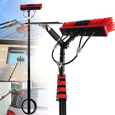 Water Fed Pole Kit Length Water Fed Brush, Window-Cleaning For Outdoor Window Cleaner, Caravan, Solar Panel, Deck- Window Cleaning Tool