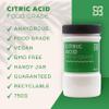Citric Acid Food Grade 750g Jar. Pure Anhydrous Citric Acid Powder for Meat & Drink Preservation & Flavour Enhancer. 100% Pure Fine Crystals. GMO-Free, Premium Quality, Vegan, Gluten-Free. view 2