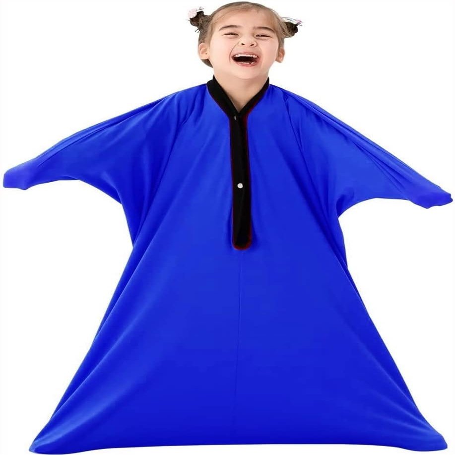 DTREEL Sensory Sox Stretchy Body Socks Full Body Wrap To Relieve Stress Hyposensitivity Great For Boys Girls With Autism Anxiety(Blau 1,L)