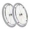 24x1 3/8 Rear Wheels for Manual Wheelchairs, 24 Inch Rubber Pneumatic Tires Replacement Wheel, Wheelchair Rear Wheels Accessories, with 1/2" Bearing (1 Set of 2) view 1