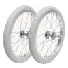 16 Inch Rear Wheels for Wheelchair, 16 x 1.75 Manual Wheelchairs Solid Replacement Wheel, PU Non-Inflatable Solid Tires, Wheelchair Accessories, with 1/2" Bearing (2 Pack) view 1