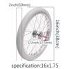 16 Inch Rear Wheels for Wheelchair, 16 x 1.75 Manual Wheelchairs Solid Replacement Wheel, PU Non-Inflatable Solid Tires, Wheelchair Accessories, with 1/2" Bearing (2 Pack) view 4