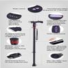 YQZQXWA Smart Cane, Adjustable Walking Stick with Lighting Alarm FM Radio Crutch Electronic for Elderly Telescopic for Stability Safety Non Skid Replaceable Rubber Tips innovate view 4