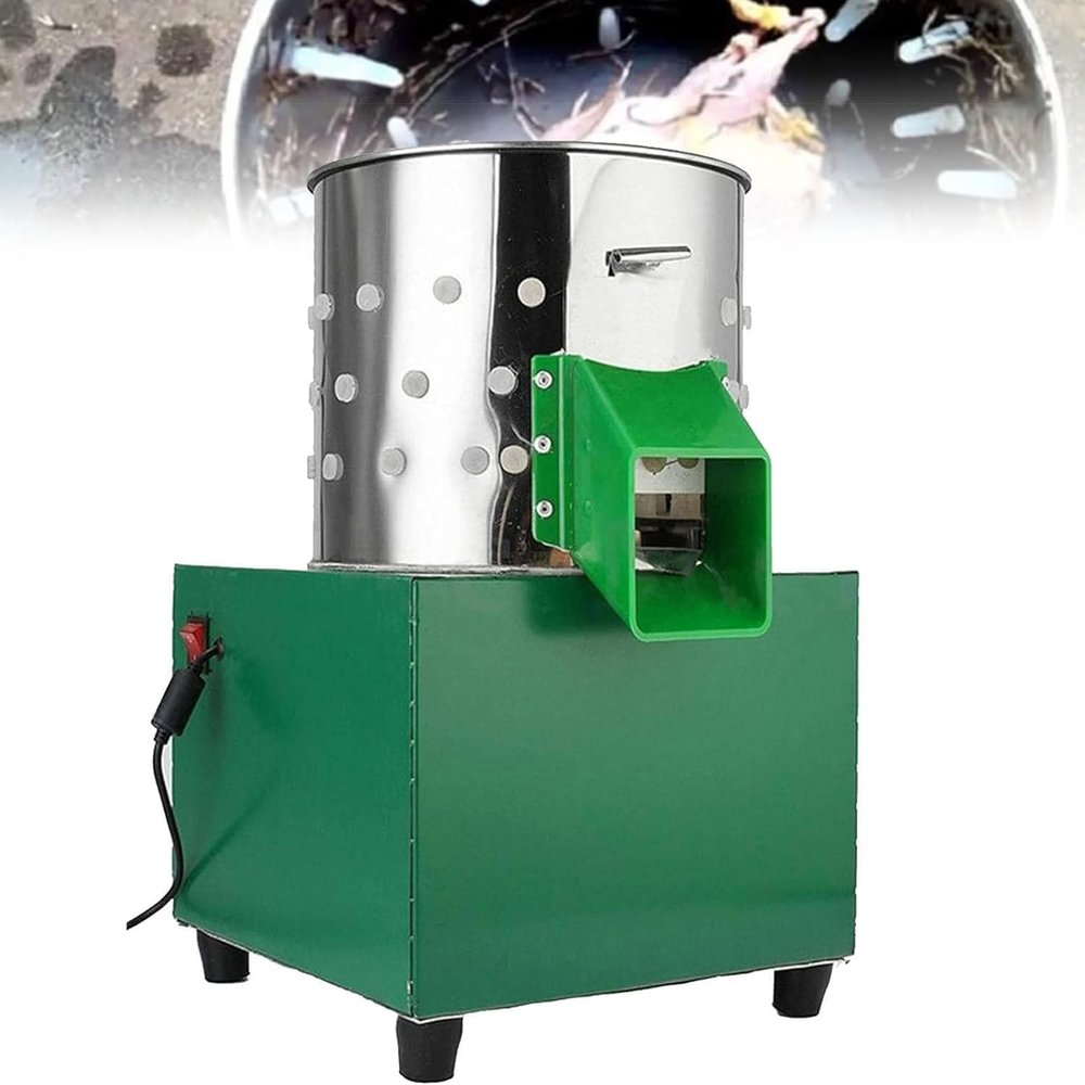 CHRISK Electric Poultry Plucker, Chicken Plucking Machine, Stainless Steel Poultry Plucker Automatic Small Plucking Machine Chicken