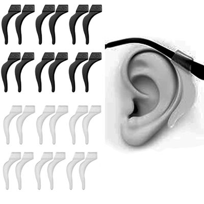 16 Pairs Eyeglass Ear Cushions, Anti-Slip Glasses Ear Grip Hooks, Glasses Grips Behind Ears,Glasses Ear Grips, Silicone Glasses Ear Grips for Spectacle Sunglasses Reading Glasses Eyewear