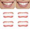 Wttfc False Teeth Set, 4 Pair Instant Veneers Denture, Soft Fake Teeth Veneers, Clip in Veneers Teeth Top and Bottom, Snap on Veneers, Snap on Dentures for Men and Women Cover Imperfect Teeth view 1