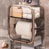 DFHS46JK Tissue Box Cover Toilet Tissue Box, Wall Mounted Toilet Paper Box, Toilet Paper Roll, Toilet Paper Storage Rack for Home Washroom In Living Room view 2