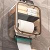 DFHS46JK Tissue Box Cover Toilet Tissue Box, Wall Mounted Toilet Paper Box, Toilet Paper Roll, Toilet Paper Storage Rack for Home Washroom In Living Room view 3