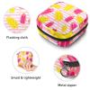 Popsicles Pink White Striped Pattern First Period Kit for Girls, Tampon Pantyliners Menstrual Purse, Nursing Pad Holder with Zipper, Sanitary Collect Napkin Bag Organizer view 3