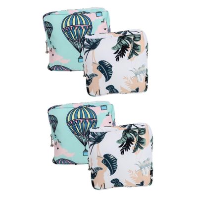 Didiseaon 4pcs Portable Period Bags Sanitary Pads Pouches Travel Menstrual Pad Bags Women Sanitary Napkin Storage Napkin Holder for Bathroom Use