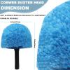 2 Pack Robust Cobweb Duster Head Brush  Superior Twist-On Web Cleaning Tool  Spider Web Remover Brush Compatible with Standard 3/4 Inch Threaded Poles for Outdoor & Indoor Use  Head Only (Blue) view 2