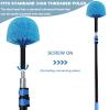 2 Pack Robust Cobweb Duster Head Brush  Superior Twist-On Web Cleaning Tool  Spider Web Remover Brush Compatible with Standard 3/4 Inch Threaded Poles for Outdoor & Indoor Use  Head Only (Blue) view 4