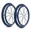 1 Pair 24 Inch Rear Wheel Replacement for Sports Wheelchair, 241 Polyurethane Inflatable Wheel, 12.7mm(1/2") Metal Bearings view 1