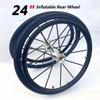 1 Pair 24 Inch Rear Wheel Replacement for Sports Wheelchair, 241 Polyurethane Inflatable Wheel, 12.7mm(1/2") Metal Bearings view 4