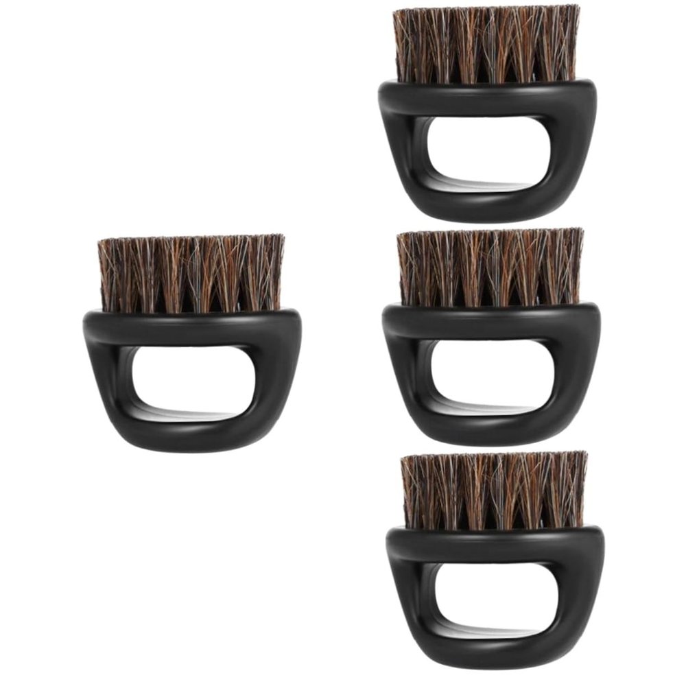 Healeved 4pcs Men Beard Grooming Brush Handle Beard Styling Grooming Tool for Application and Mustache Care