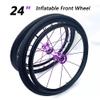 2Pcs 24 Inch Sports Wheelchair Wheel Replacement, 241.38 Inflatable Rear Wheel, Polyurethane Tire with Aluminum Alloy Spoke Hub(Blue) view 4
