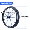 2Pcs 24 Inch Inflatable Rear Wheel for Sports Wheelchair, 241(23-540) Polyurethane Inflatable Wheel, Aluminum Alloy Spoke Hub view 3