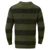 Foweknow Work Jumper Men's Striped Crew Neck Knitted Jumper Simplicity Fashionable Versatile Outdoor Jacket Bequme Warm Winter Jumper Loose Everyday Business Leisure Jumper, Green, XXL view 3