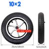 10 x 2 Wheelchair Front Wheel Replacement, Front Wheel Assembly for Electric Wheelchair, Walker, 10-inch Pneumatic Caster Wheels, Aluminum Hub, 12 mm (1/2") Bearing view 4