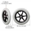 12 Inch Wheelchair Rear Wheel Replacement, 12 X 2 Wheelchair Wheels Assembly, PU Solid Tire with 1/2" (12mm) Bearing, Manual Wheelchair Rear Wheels view 4